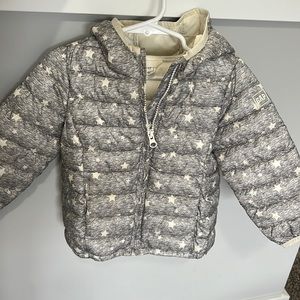 GAP Toddler Gray Puffer Coat, Lightweight